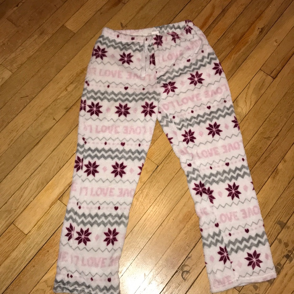 Holiday fuzzy sweatpants